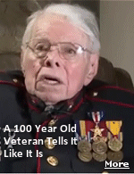 A 100-year-old World War II veteran, U.S. Marine Carl Spurlin Dekel, heartbreakingly wept as he celebrated his birthday last week, claiming that the country he loves and others died for has ''gone down the drain''.